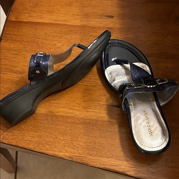 Marc Fisher Women's Dark Blue Sandals - Picture 1 of 2